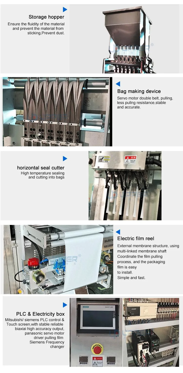 Powder Quantitative Dispensing Machine Automatic Four Side Sealing Vertical Filling Machine Special-Shaped Bag Washing Powder Equipment Powder Packaging Machine