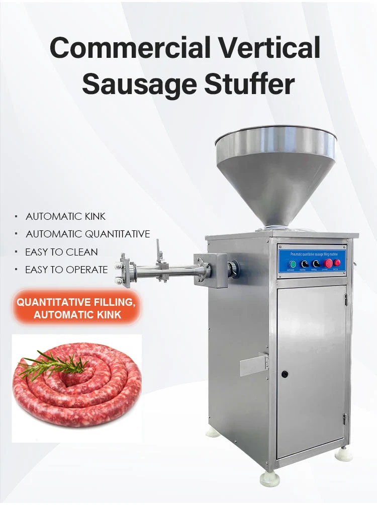 High Efficiency Vacuum Filler Stuffer Filling Tying Sausage Making Machine Price