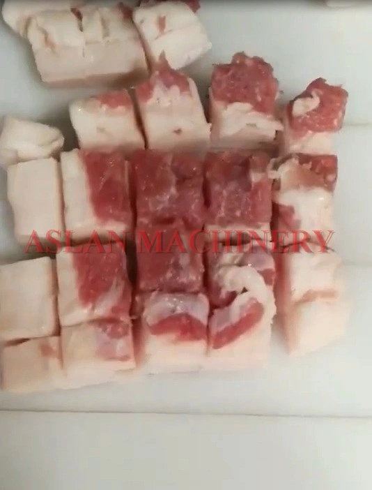 304 Stainless Steel Pork Skin Meat Cube Cutter Meat Cutting Machine